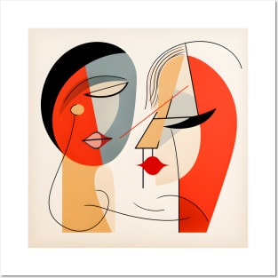 Man and Woman Picasso Style Posters and Art